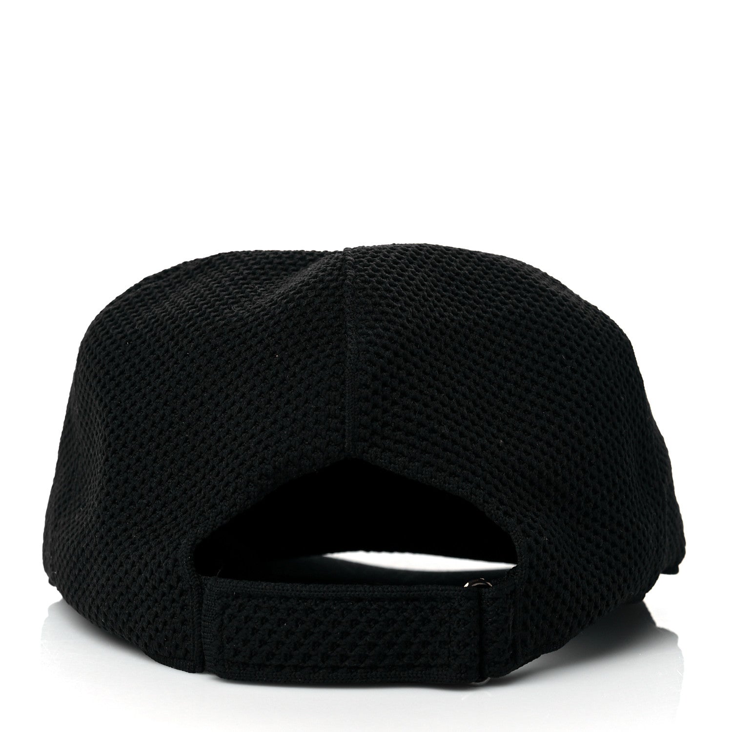 Fendi Mesh Tonal Knit FF Baseball Hat Black 2 of 7