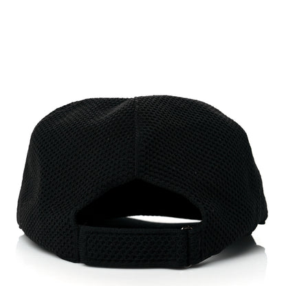 Fendi Mesh Tonal Knit FF Baseball Hat Black 2 of 7