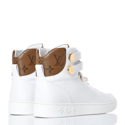 Louis Vuitton Calfskin Reverse Monogram Boombox High Top Sneakers 38 White 4 of 14