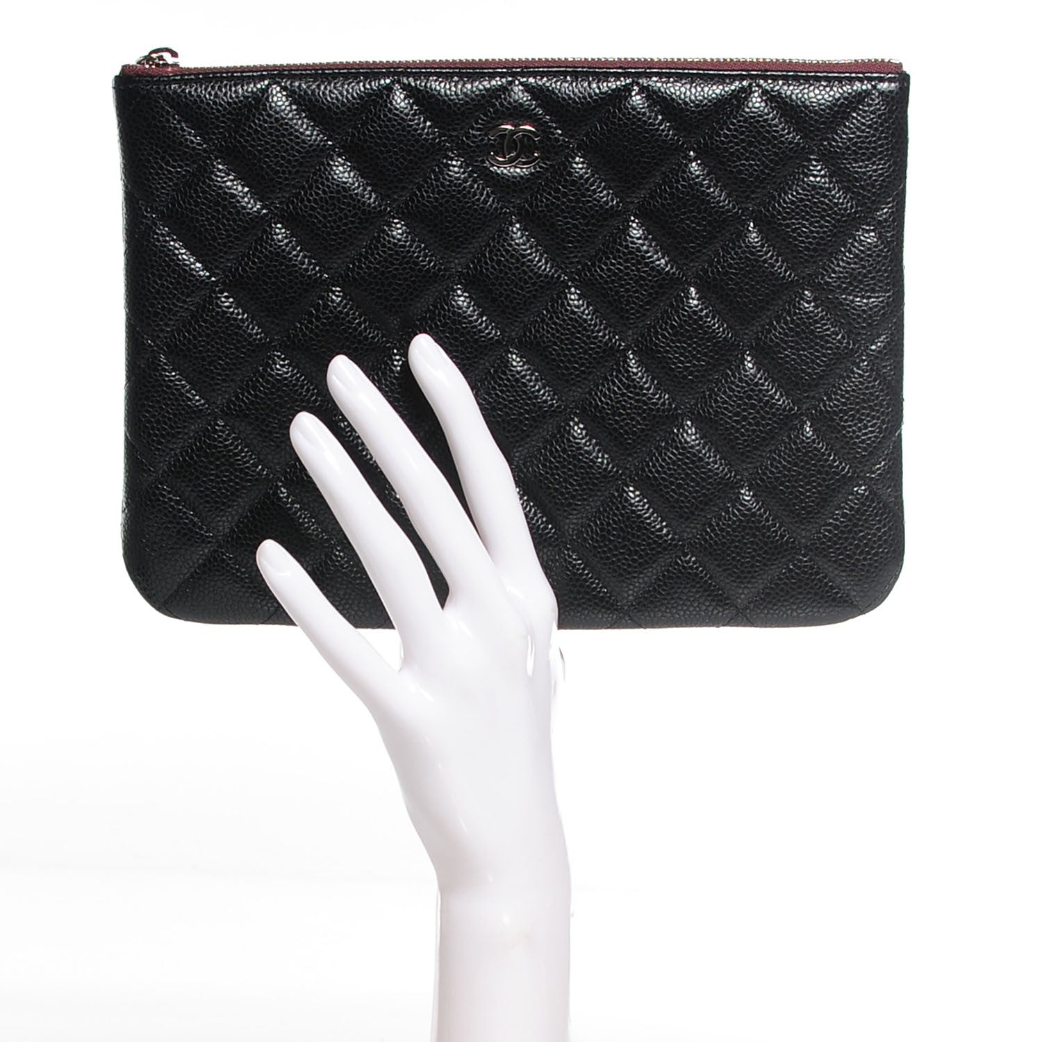 Chanel Caviar Quilted Medium Cosmetic Case Black 2 of 6