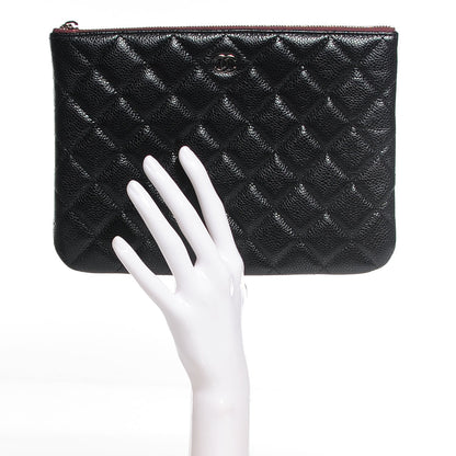 Chanel Caviar Quilted Medium Cosmetic Case Black 2 of 6