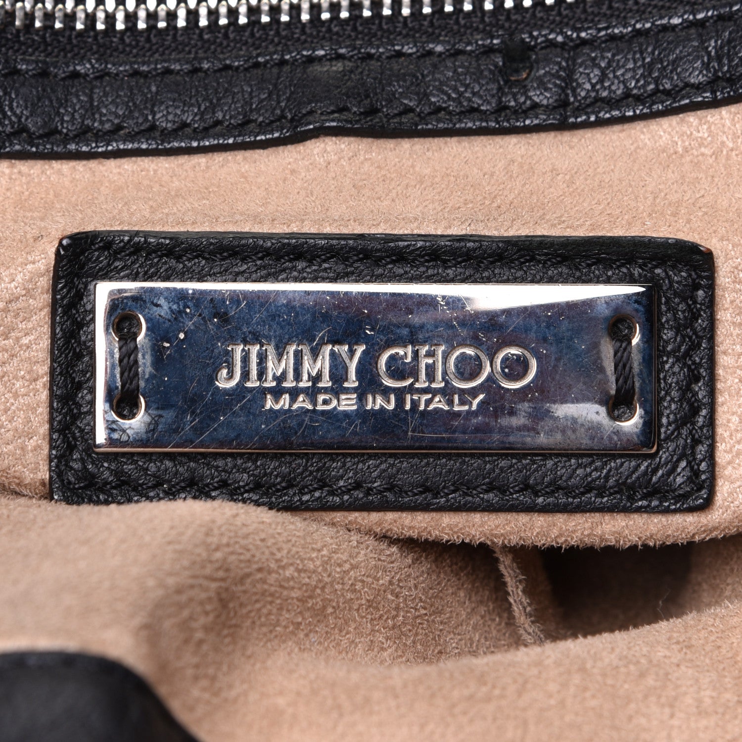Jimmy Choo Lambskin Chain Embellished Blare Tote Black 9 of 12