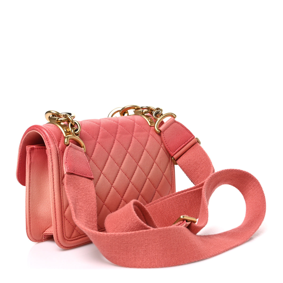 Chanel Caviar Quilted Small Sunset On The Sea Flap Coral 3 of 10