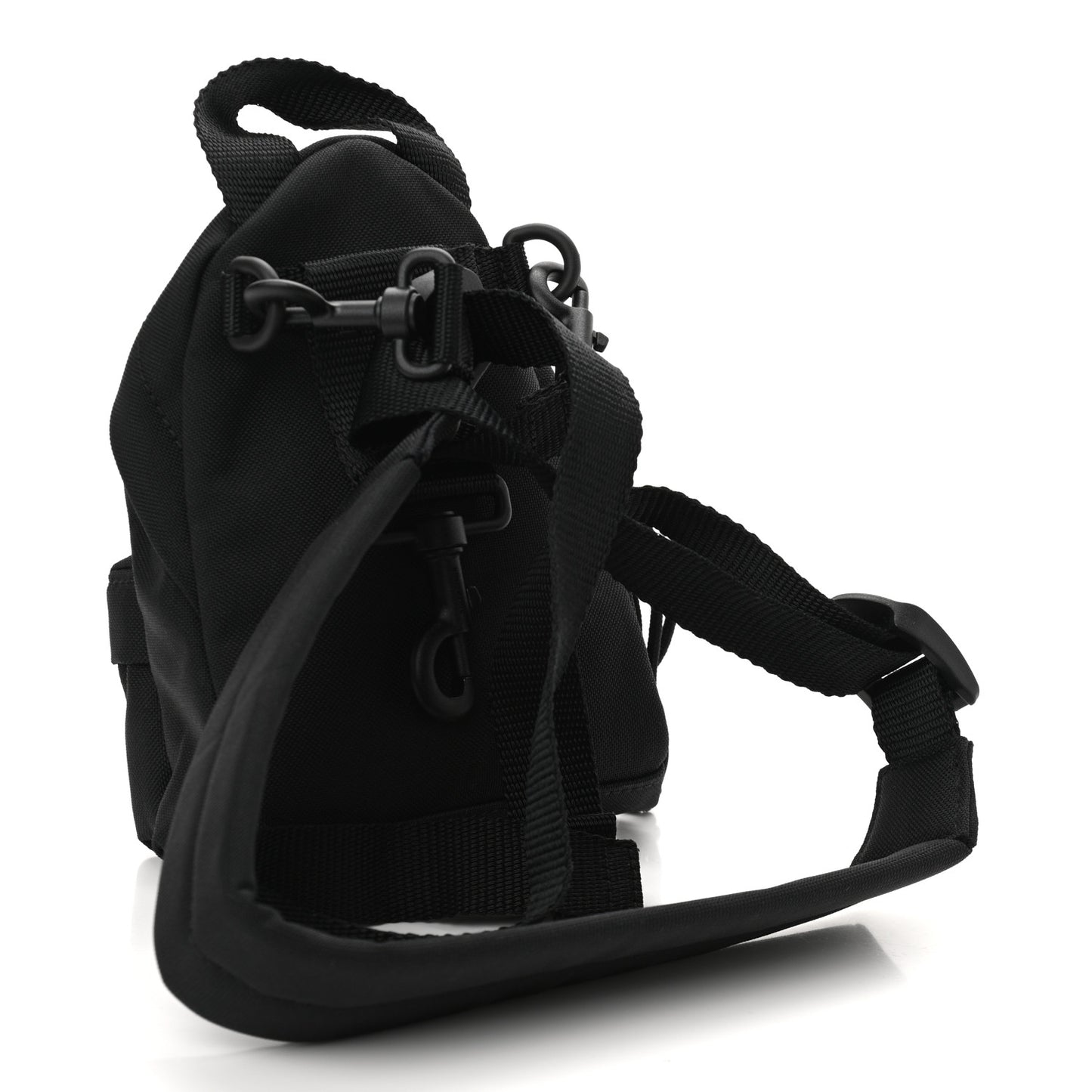 Recycled Casual Nylon Mini Oversized Backpack Black