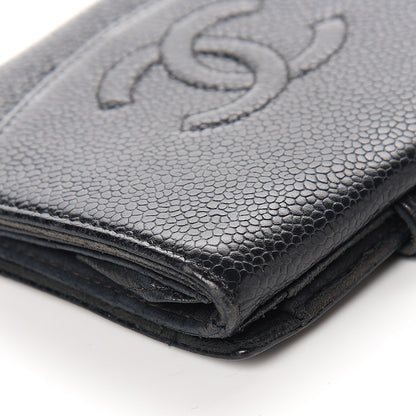 Chanel Caviar Timeless CC Compact French Wallet Black 11 of 14