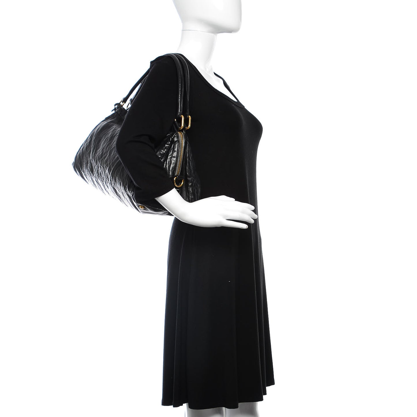 Nappa Antique Shoulder Bag Black