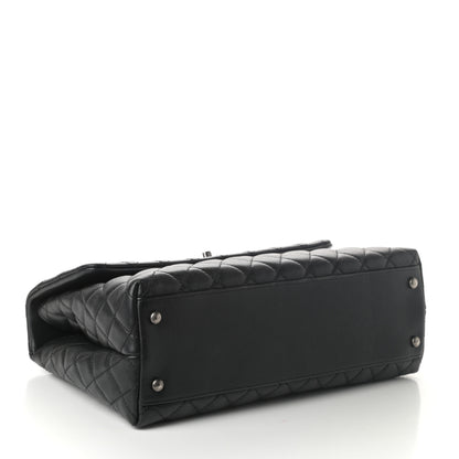 Chanel Caviar Lizard Quilted Medium Coco Handle Flap Black 4 of 10