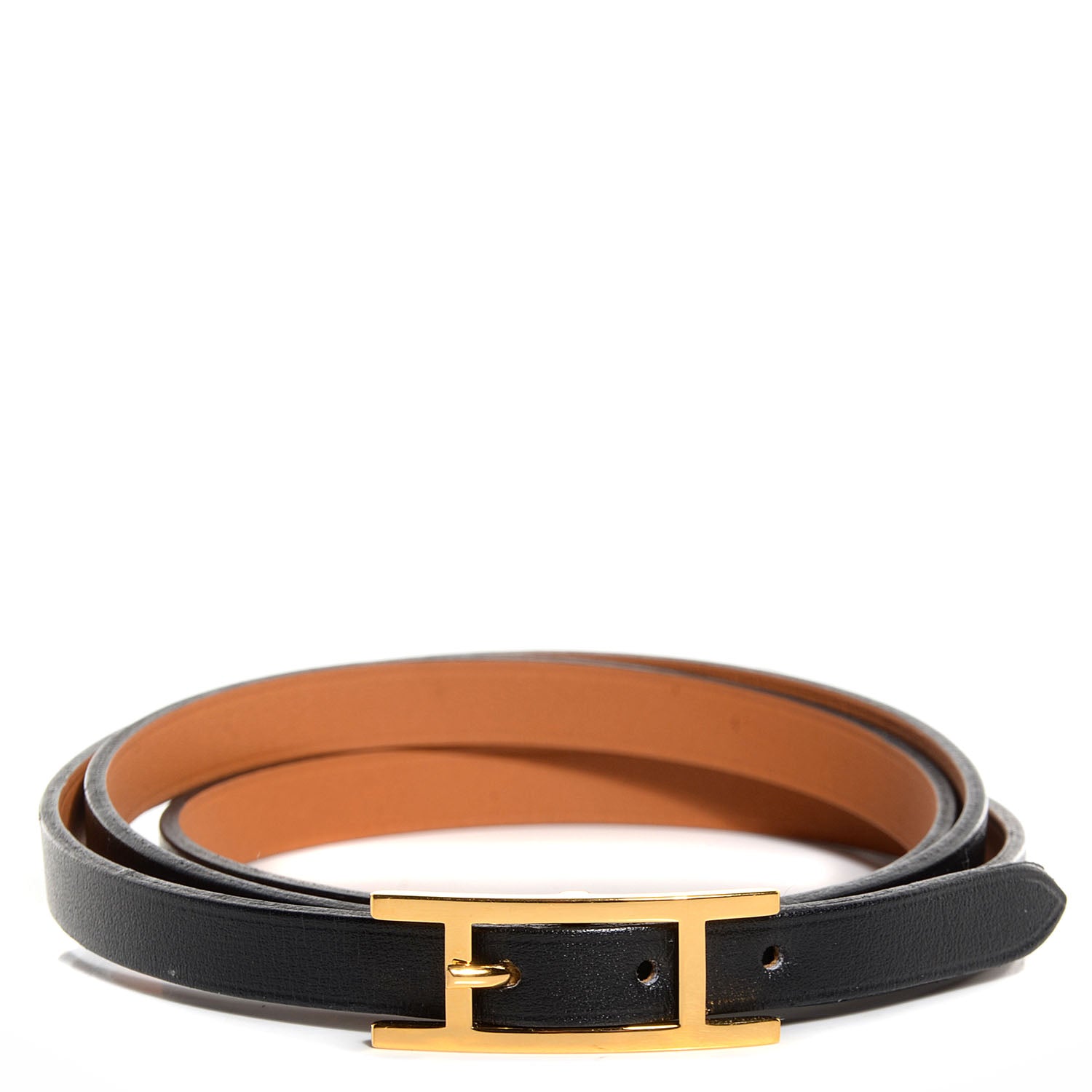 Hermes Chamonix Hapi 3 MM Triple Tour Wrap Bracelet MM Black 1 of 6