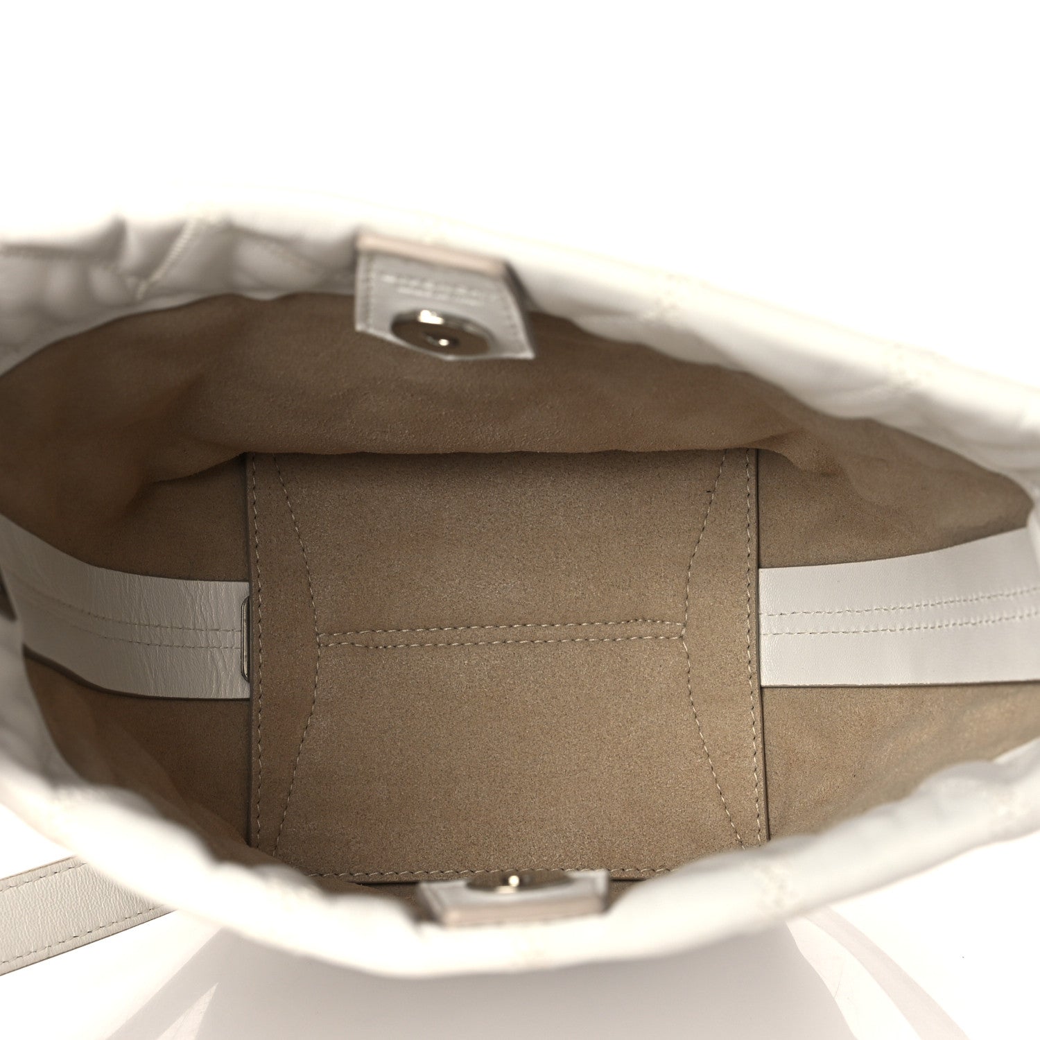 Givenchy Lambskin Quilted Mini GV Bucket Bag White 5 of 10