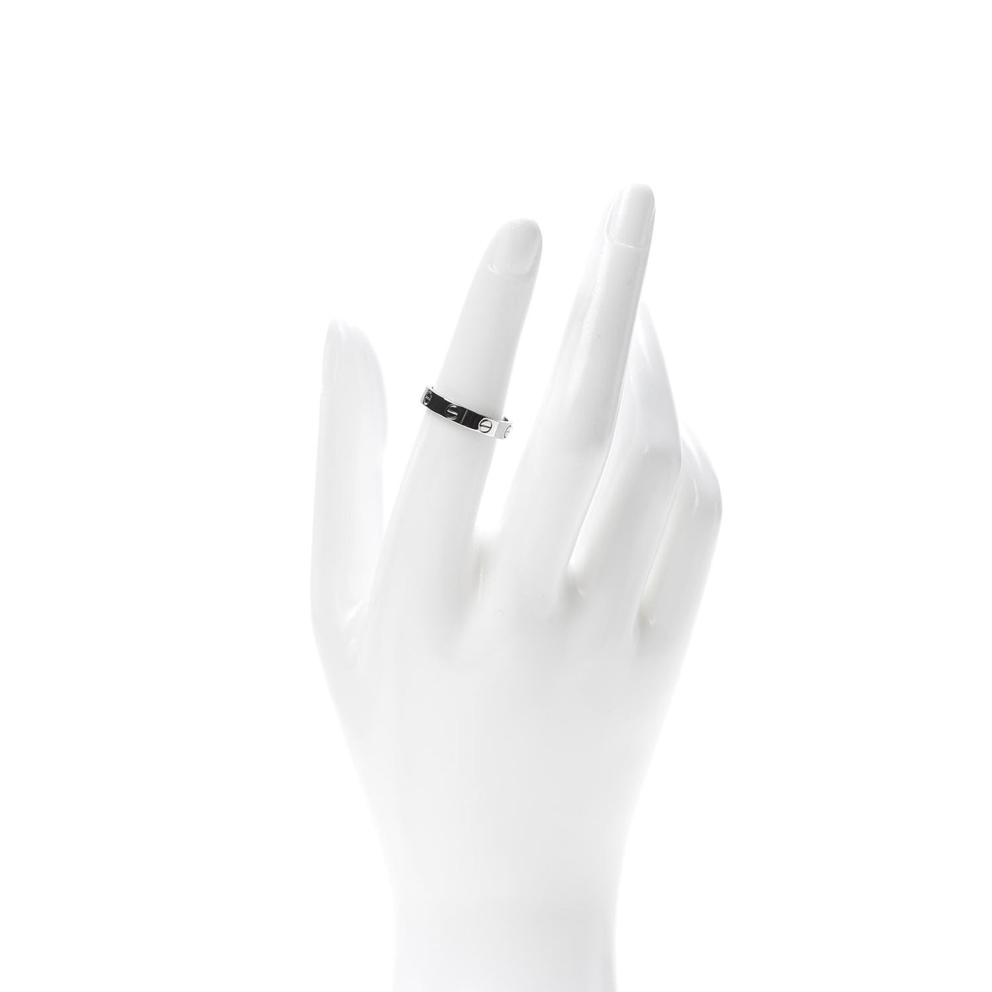 18K White Gold 3.5mm LOVE Wedding Band Ring 52 6