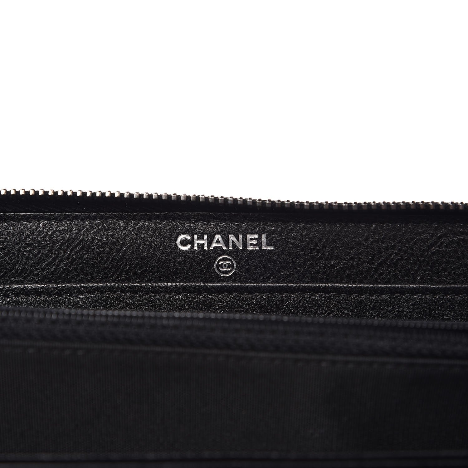Chanel Calfskin Quilted Boy Chain Large Gusset Zip Around Wallet Black 6 of 9