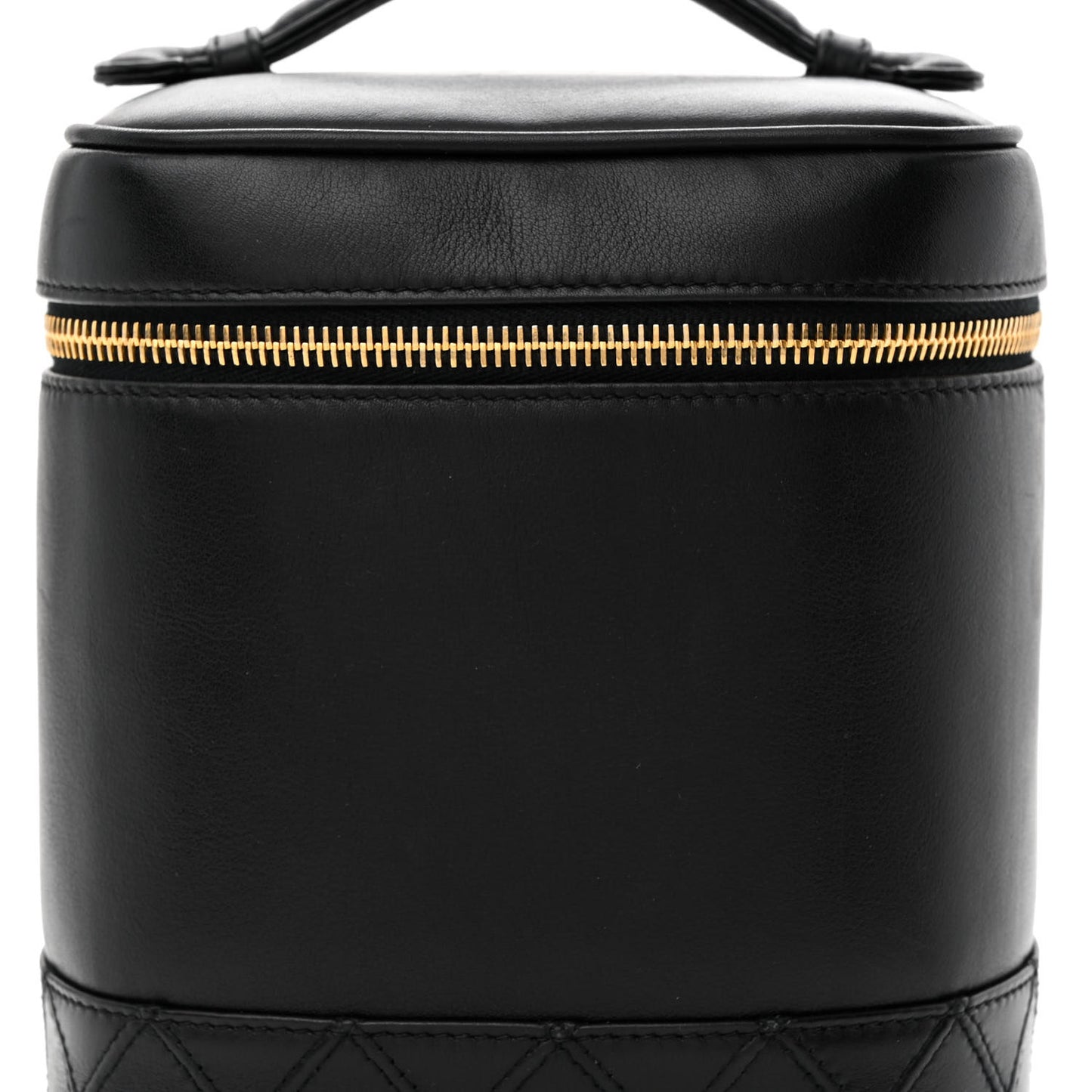 Lambskin Vanity Cosmetic Case Black