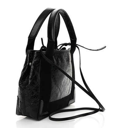 Balenciaga Agneau Stadio Ruban Viscose Navy Cabas Tote XS Black 3 of 11