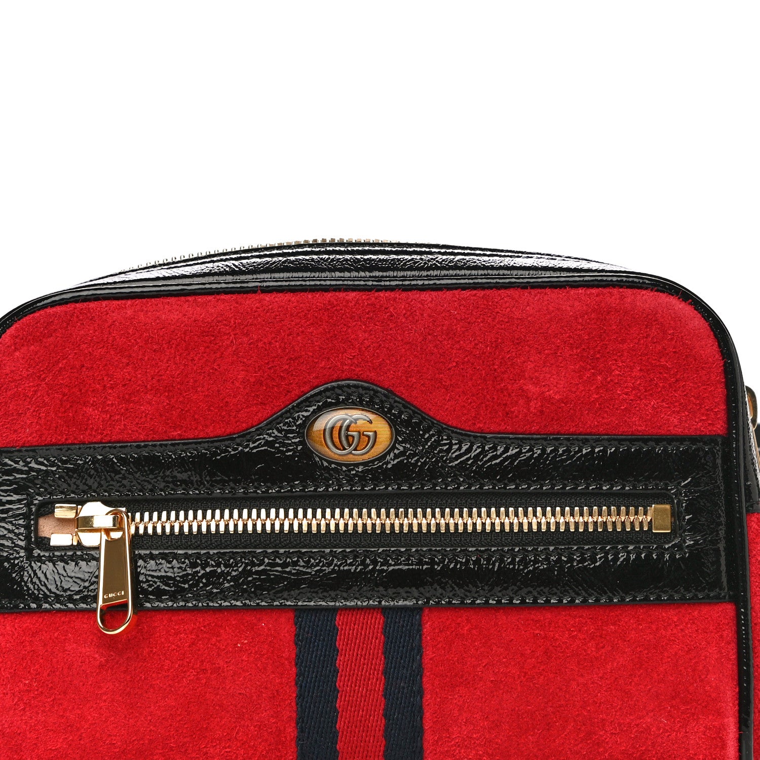 Gucci Suede Small Ophidia Belt Bag 95 38 Hibiscus Red 8 of 11