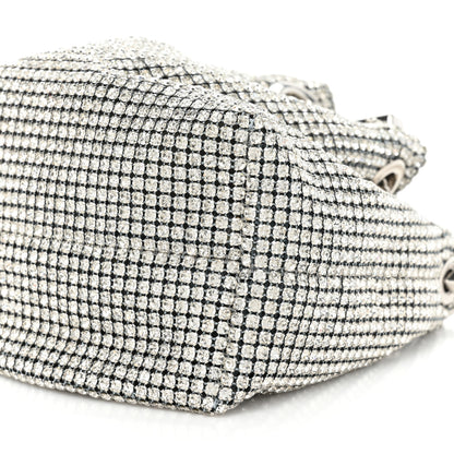 Jimmy Choo Satin Crystal Embellished Micro Bon Bon Bag Silver 7 of 9