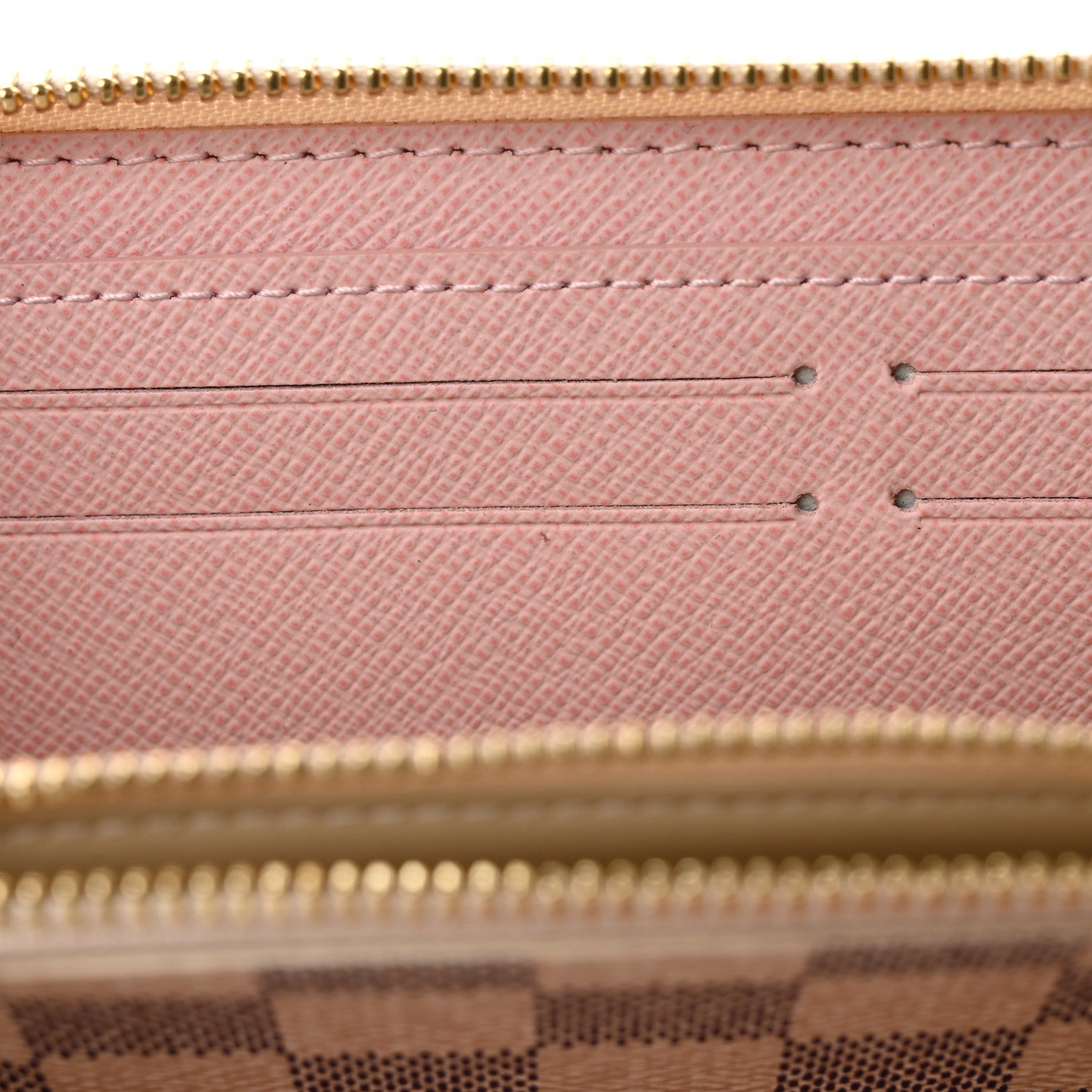 Louis Vuitton Damier Azur Clemence Wallet Rose Ballerine 9 of 10