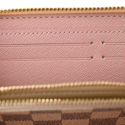 Louis Vuitton Damier Azur Clemence Wallet Rose Ballerine 9 of 10