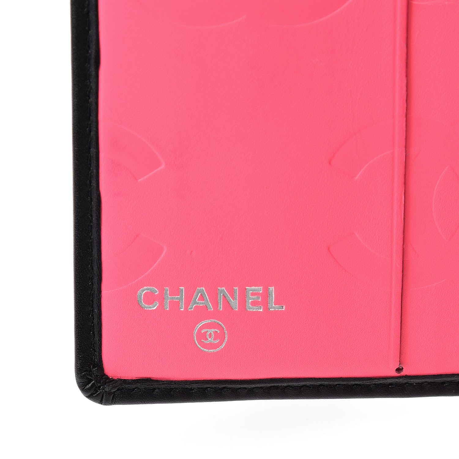 Chanel Calfskin Quilted Cambon Bi-Fold Wallet Black White 7 of 12