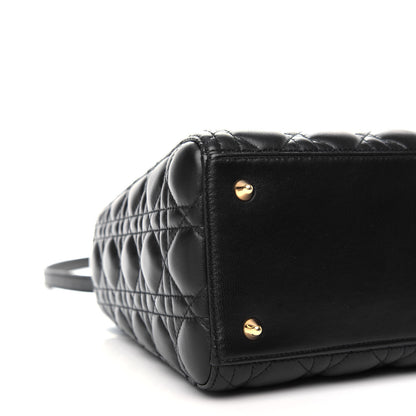 Christian Dior Lambskin Cannage Medium Lady Dior Black 8 of 11