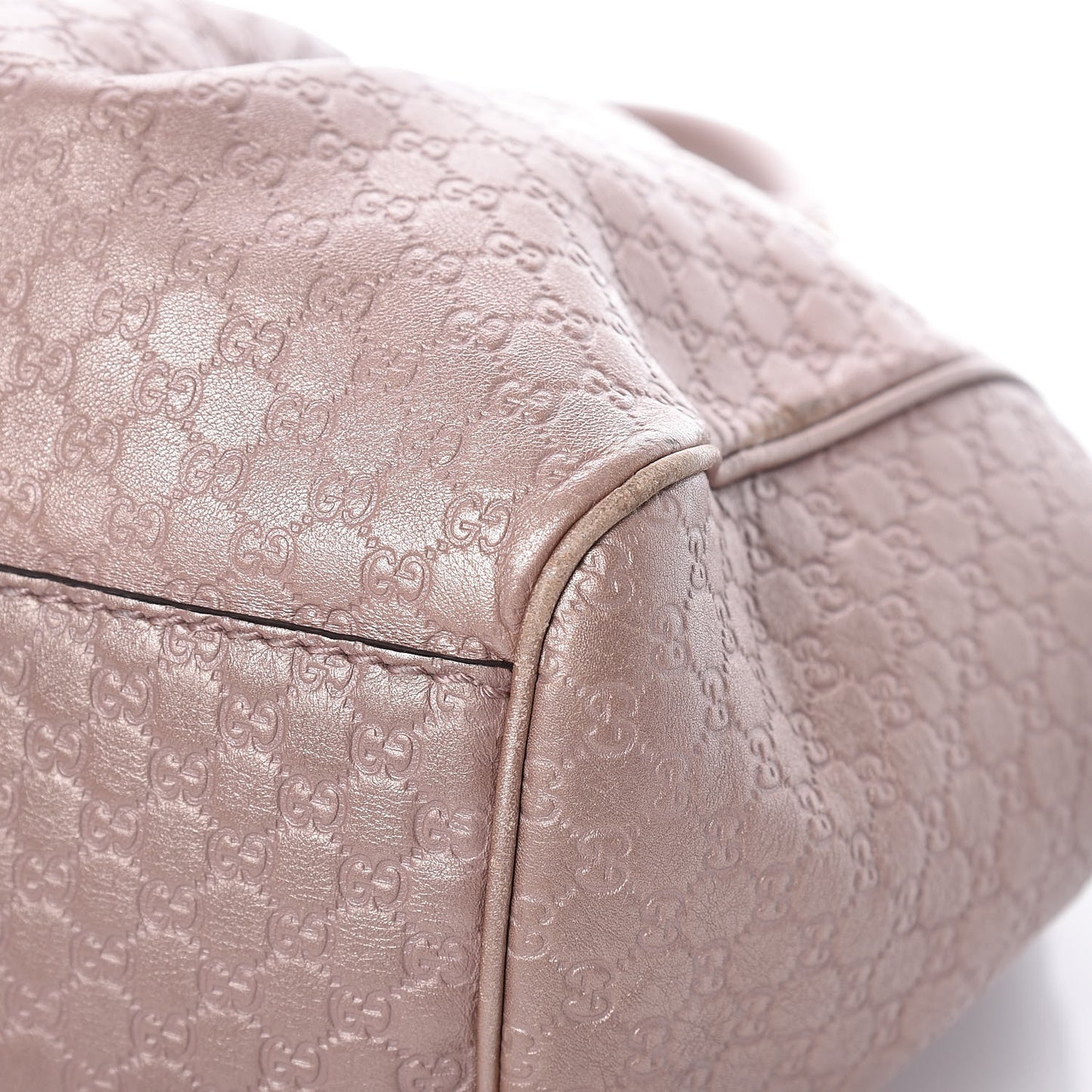 Metallic Microguccissima Medium Sukey Tote Dark Cipria