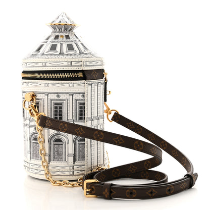Louis Vuitton X FORNASETTI Calfskin Architettura Cannes Black White 3 of 10