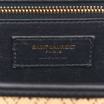 Saint Laurent Canvas Monogram All Over Satchel Bag Beige 6 of 13