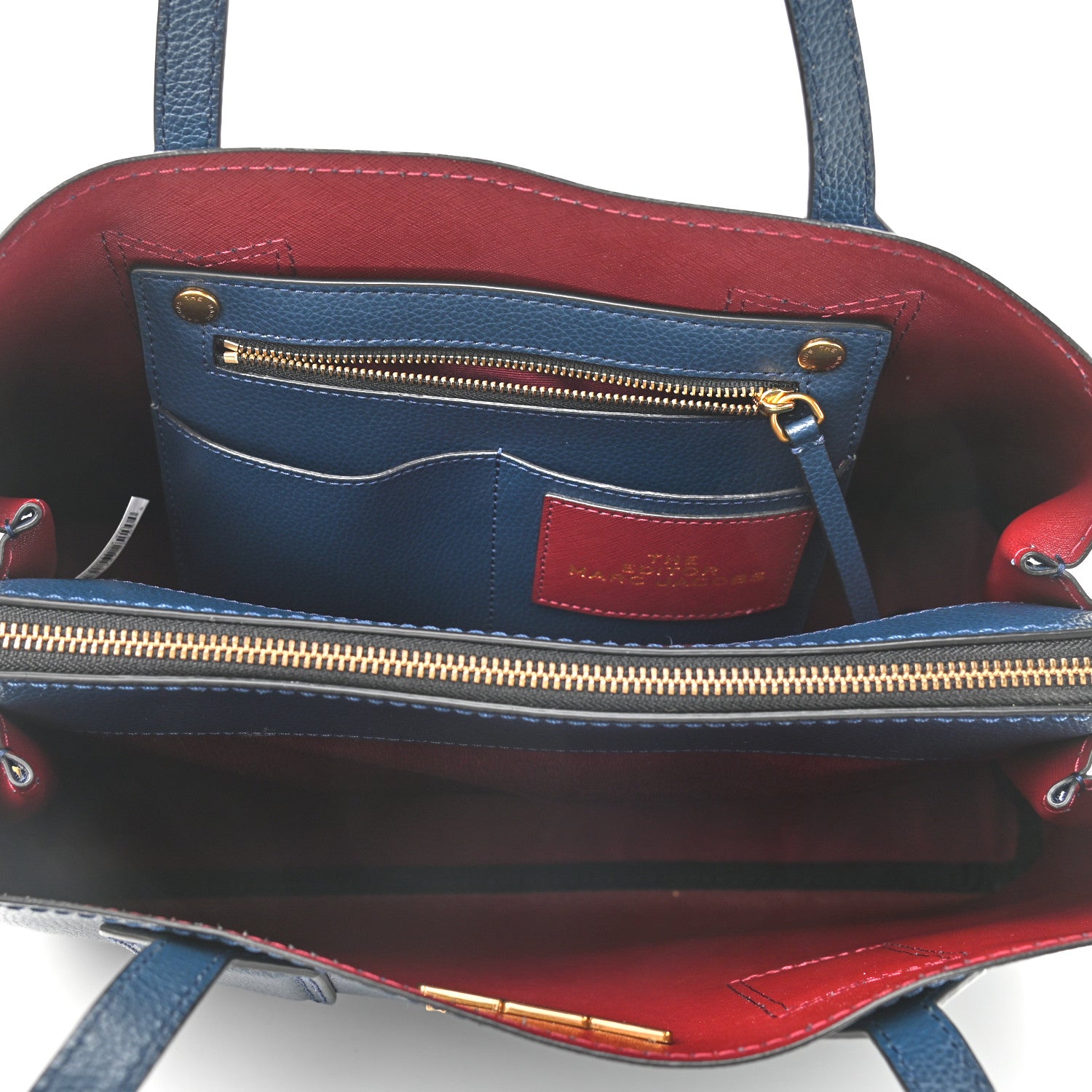 Marc Jacobs Pebbled Calfskin Editor Shopping Tote Blue 5 of 9