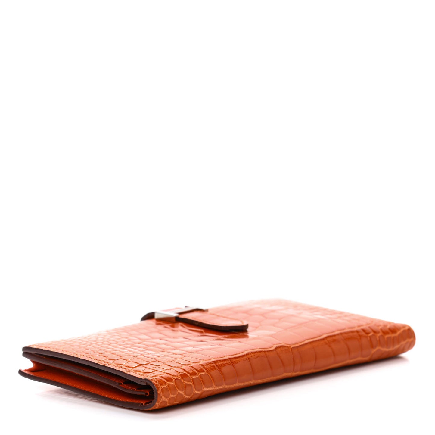 Shiny Alligator Bearn Wallet Orange