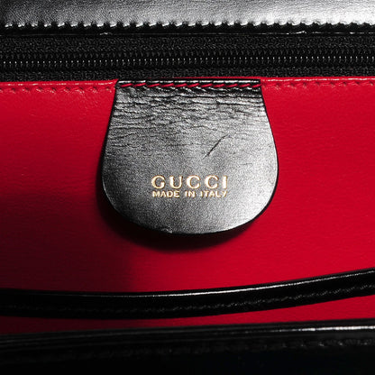 Gucci Leather Bamboo Top Handle Bag Black 5 of 7