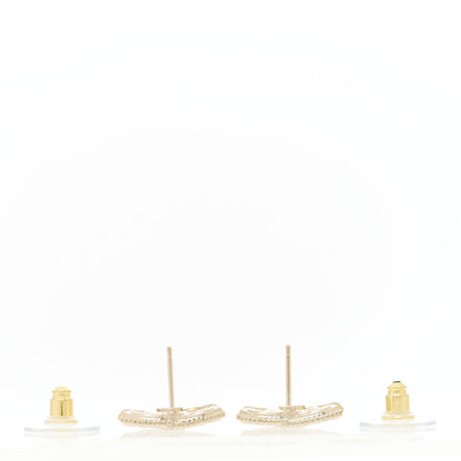 Chanel Metal CC Earrings Gold 3 of 5
