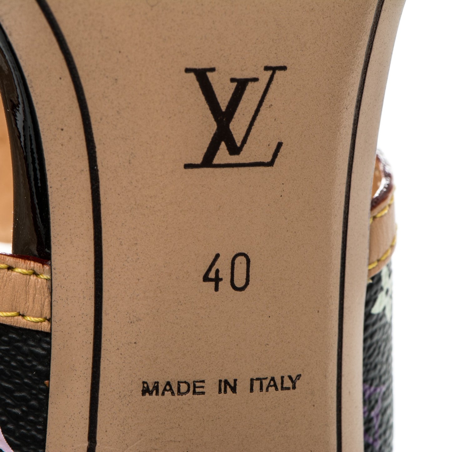 Monogram Multicolor Sandals 40 Black