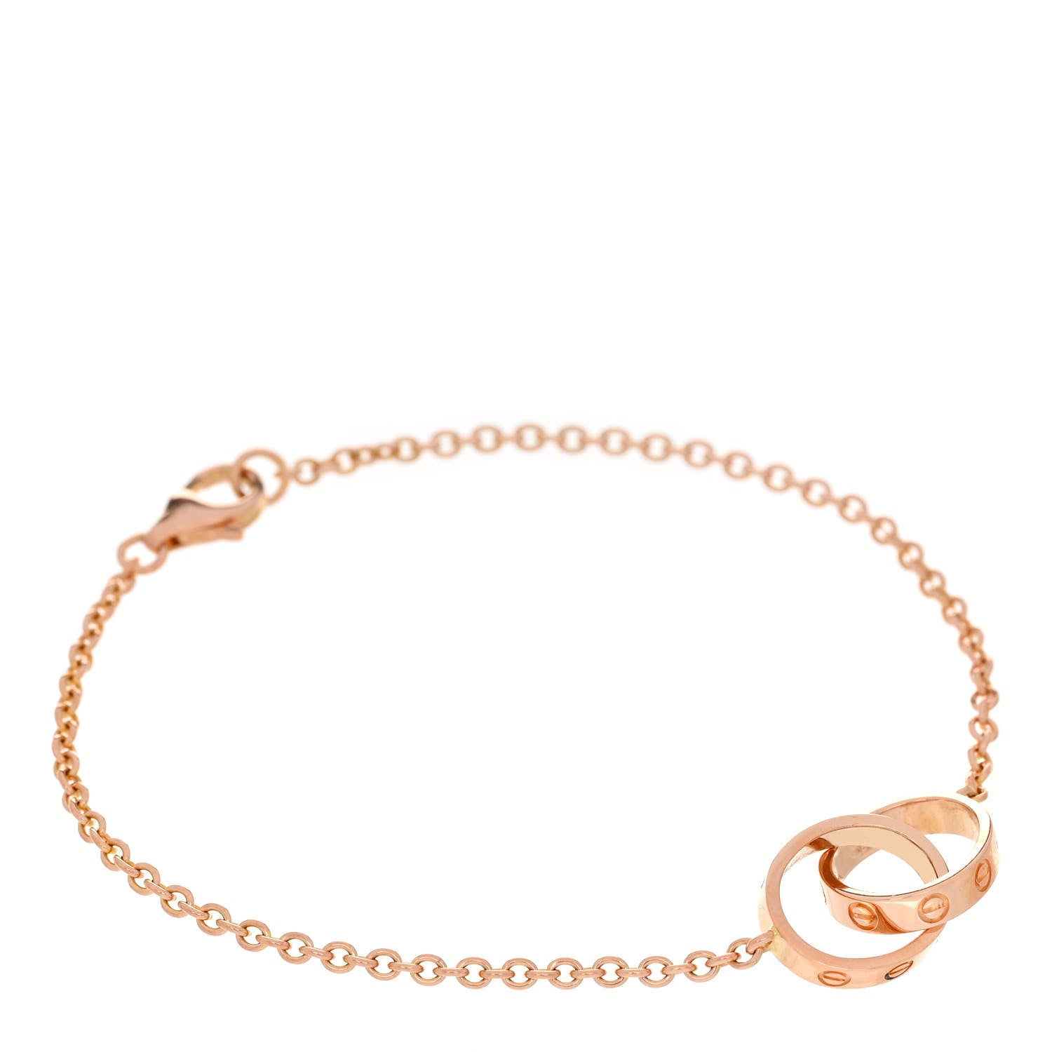 Cartier 18K Pink Gold Interlocking LOVE Bracelet 1 of 4