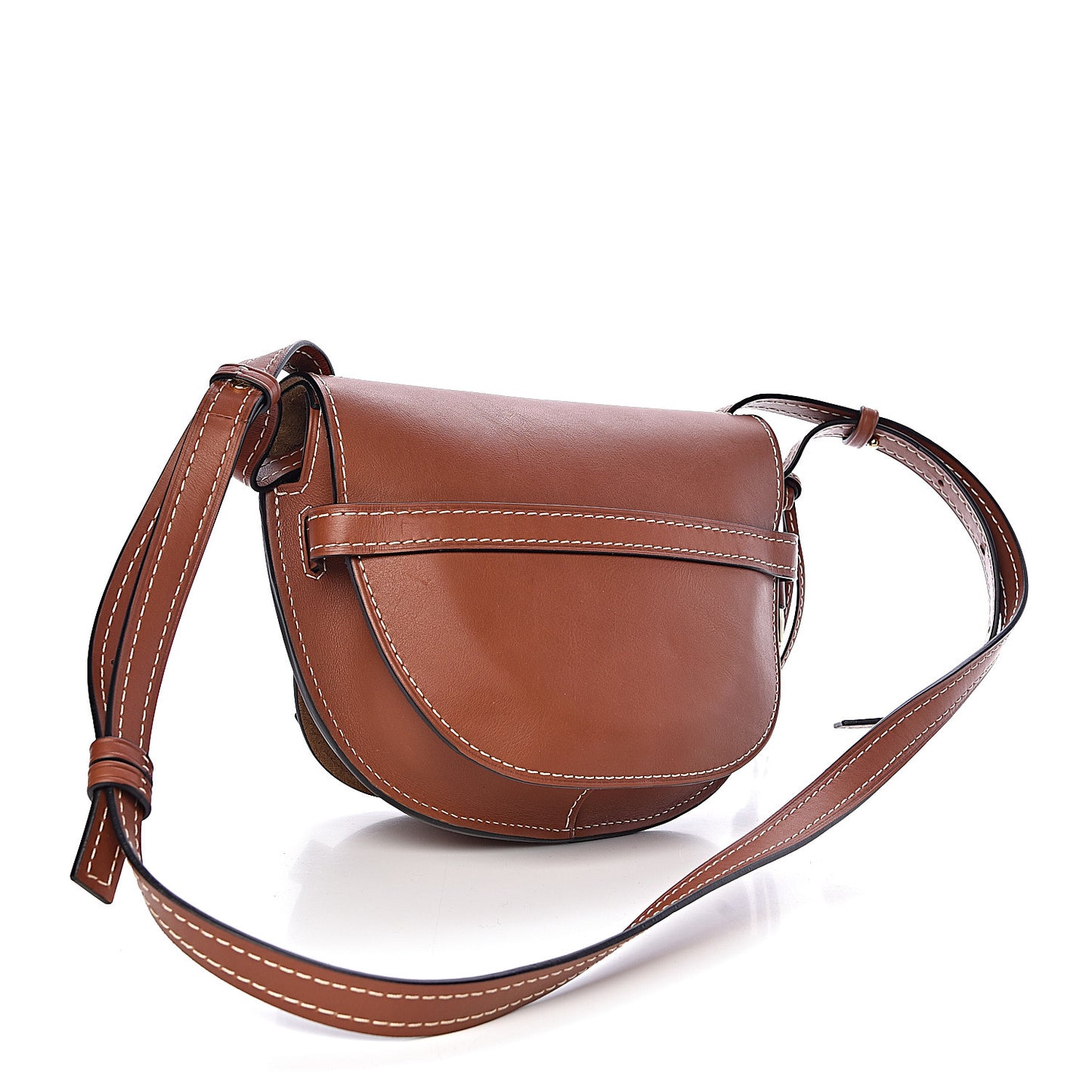 Calfskin Small Gate Crossbody Bag Rust