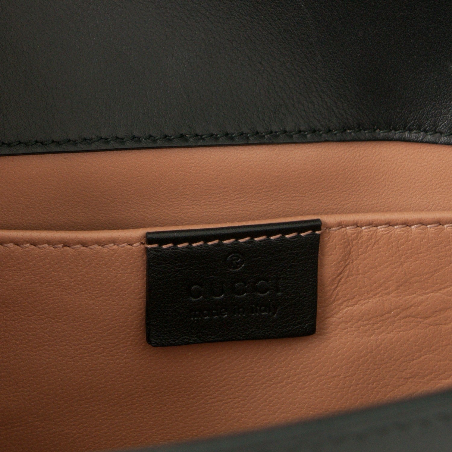 Gucci Calfskin Pearly GG Marmont Clutch Black 6 of 7