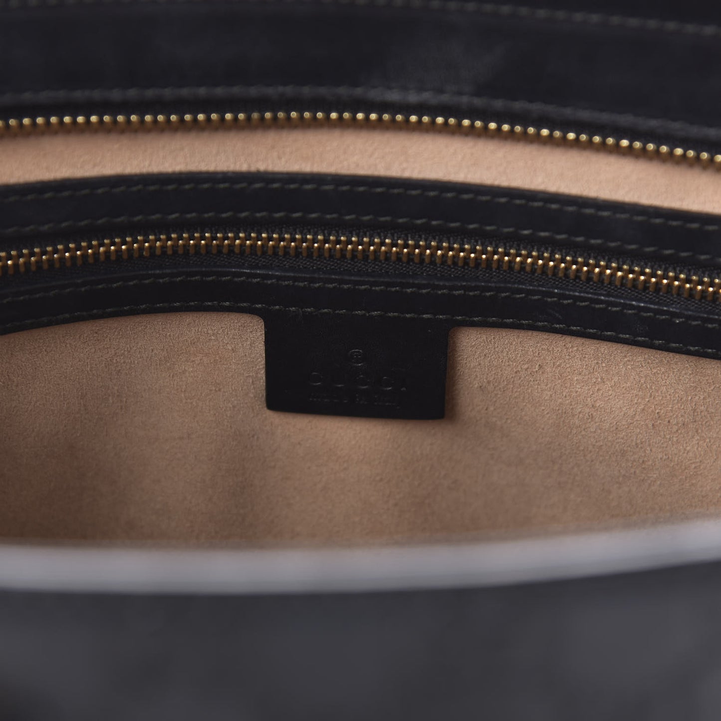 Guccissima Small Zippered Bucket Tote Black