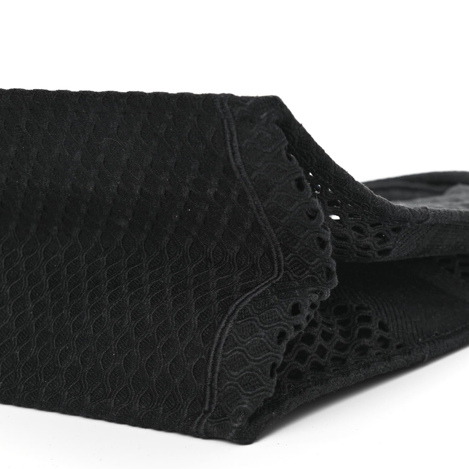 Christian Dior Mesh Embroidered Book Tote Black 10 of 11
