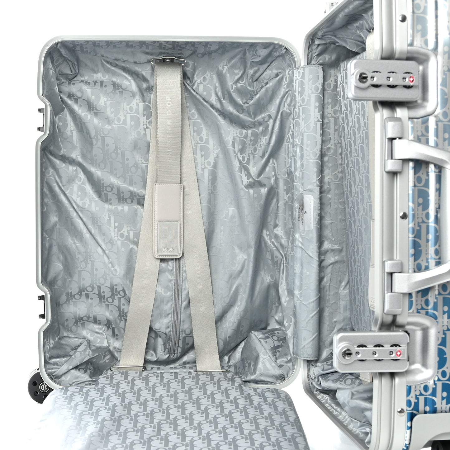 X RIMOWA Aluminum Gradient Cabin Luggage Blue Multi