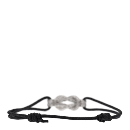 John Hardy Sterling Silver Diamond Love Knot Cord Bracelet Black 2 of 4