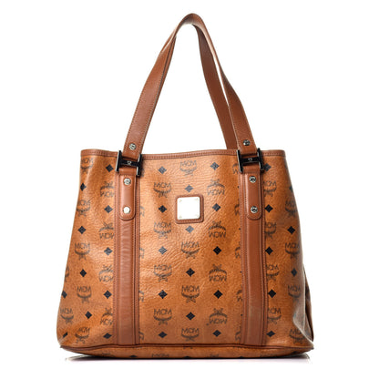 MCM Visetos Shopping Tote Cognac 1 of 14