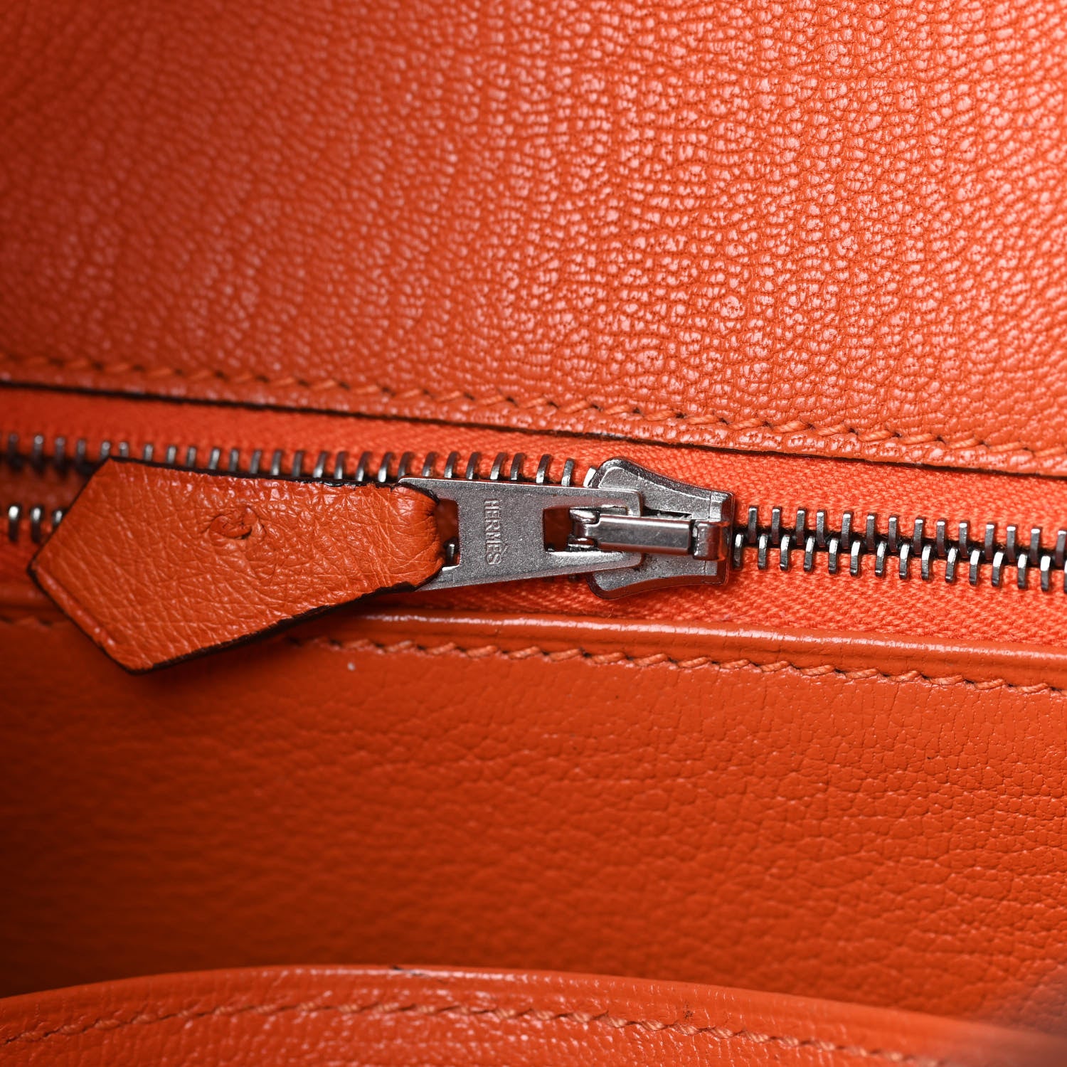 Hermes Ostrich Birkin 30 Orange 17 of 41
