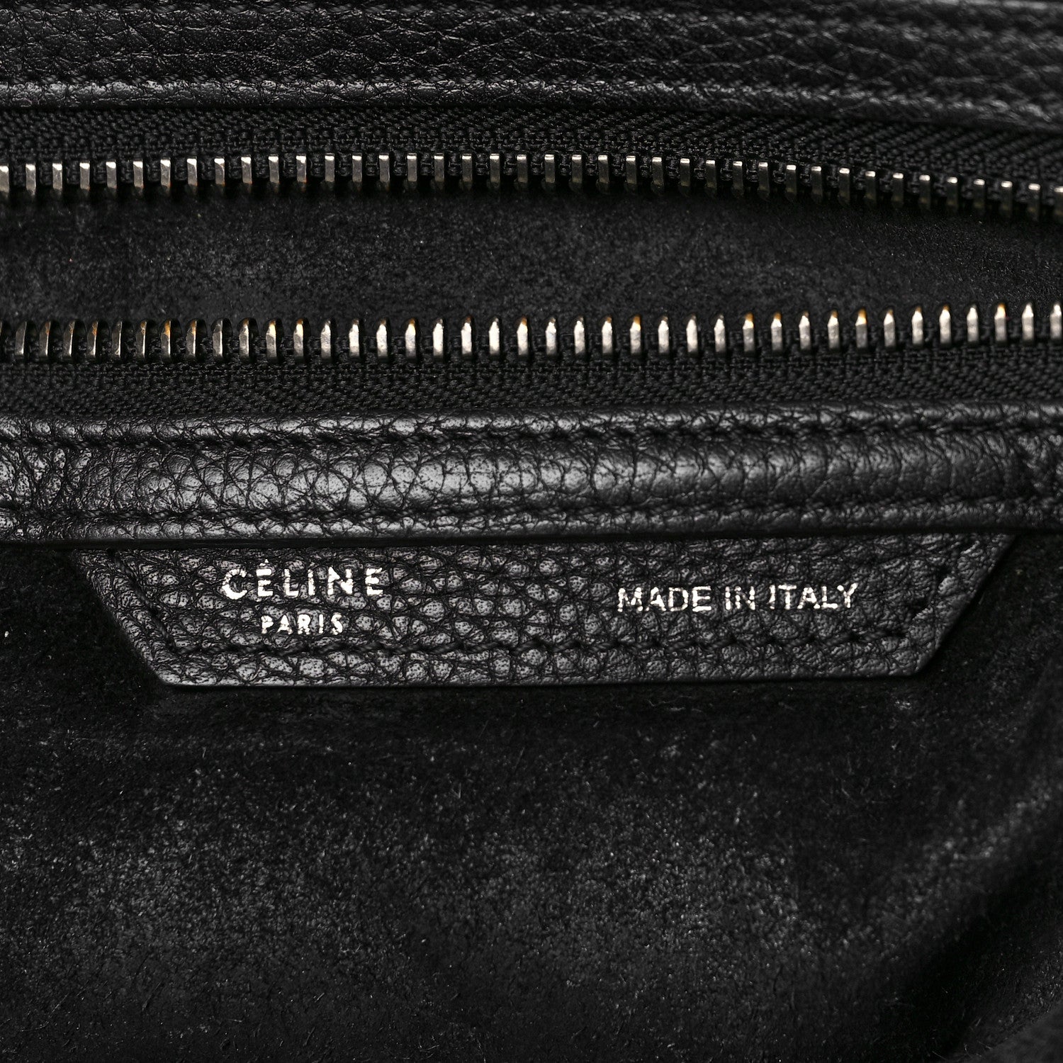 Celine Drummed Calfskin Mini Luggage Black 6 of 14
