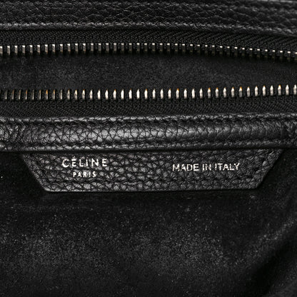 Celine Drummed Calfskin Mini Luggage Black 6 of 14