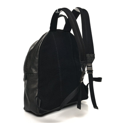 Fendi Cuoio Romano Lux Selleria Monster Eyes Embossed Rounded Backpack Asfalto 3 of 11