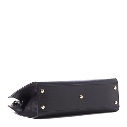 Gucci Pebbled Calfskin Medium Soho Top Handle Satchel Black 3 of 10