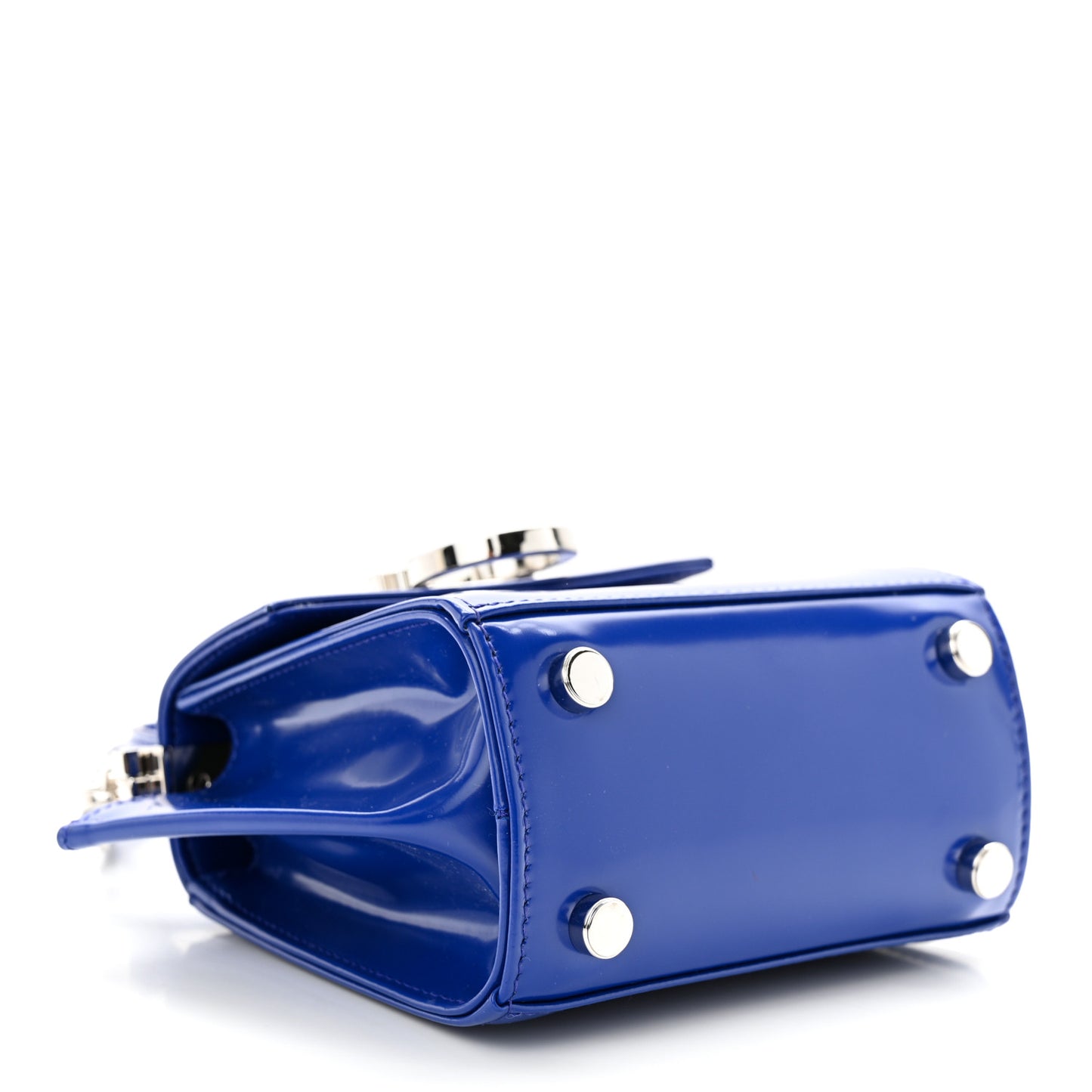 Brushed Calfskin Micro Iconic Top Handle Bag Lapis Lazuli