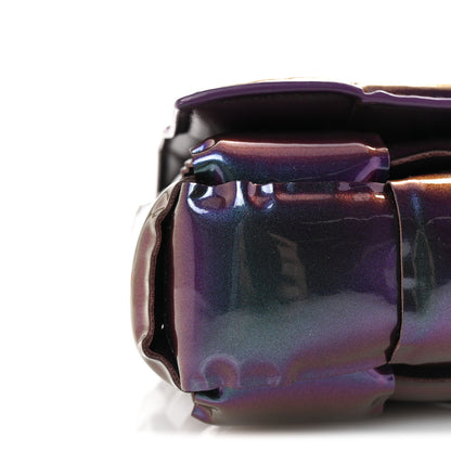 Bottega Veneta Glossy Nail Polish Nappa Maxi Intreccio Padded Cassette Crossbody Bag Holographic 8 of 9