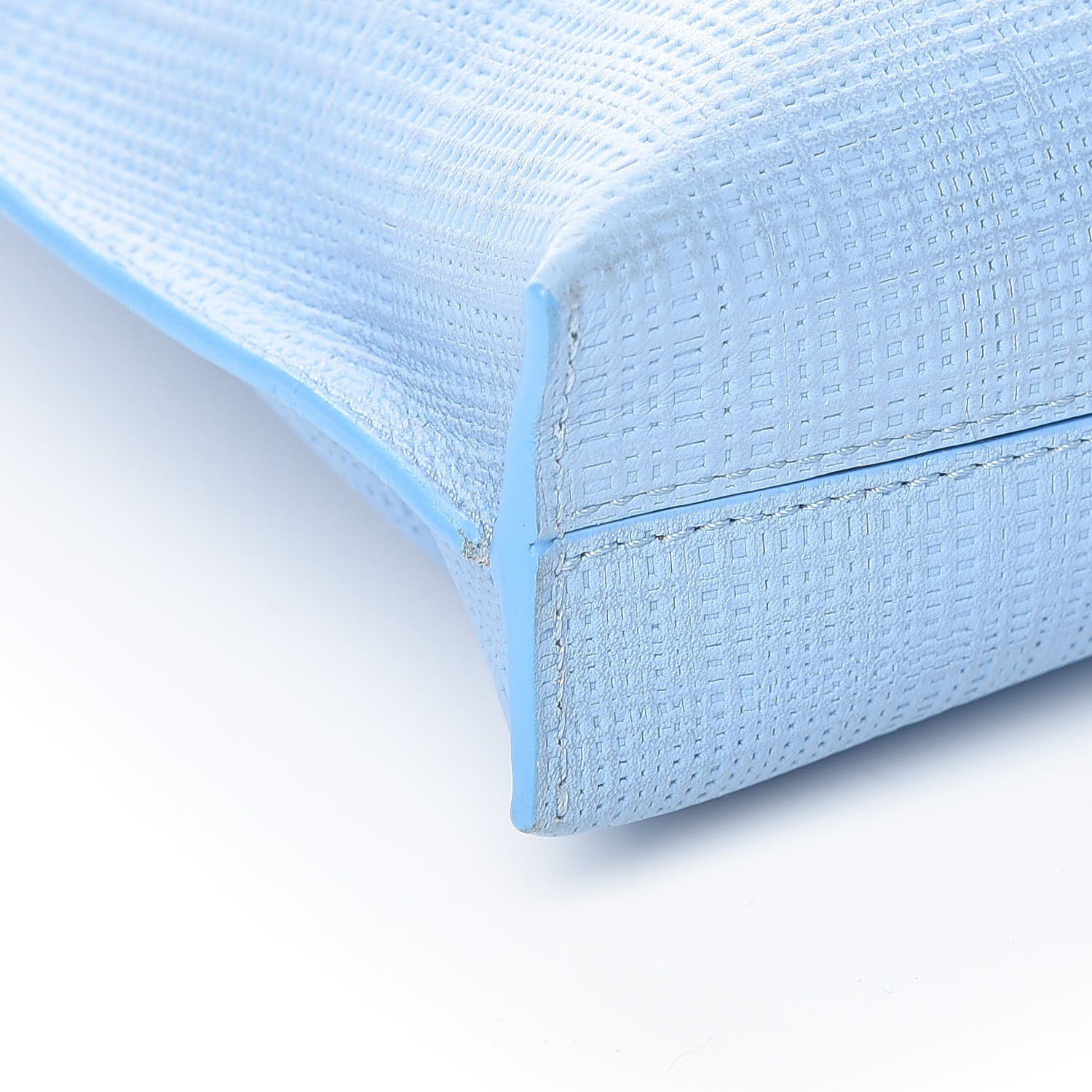 Loewe Calfskin Linen Embossed Large T Pouch Light Blue 7 of 8