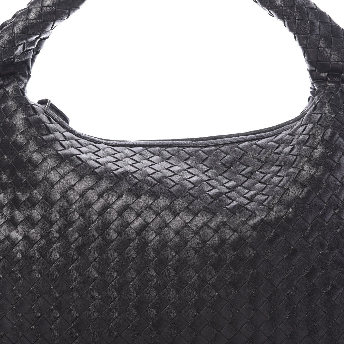 Nappa Intrecciato Medium Veneta Hobo Black