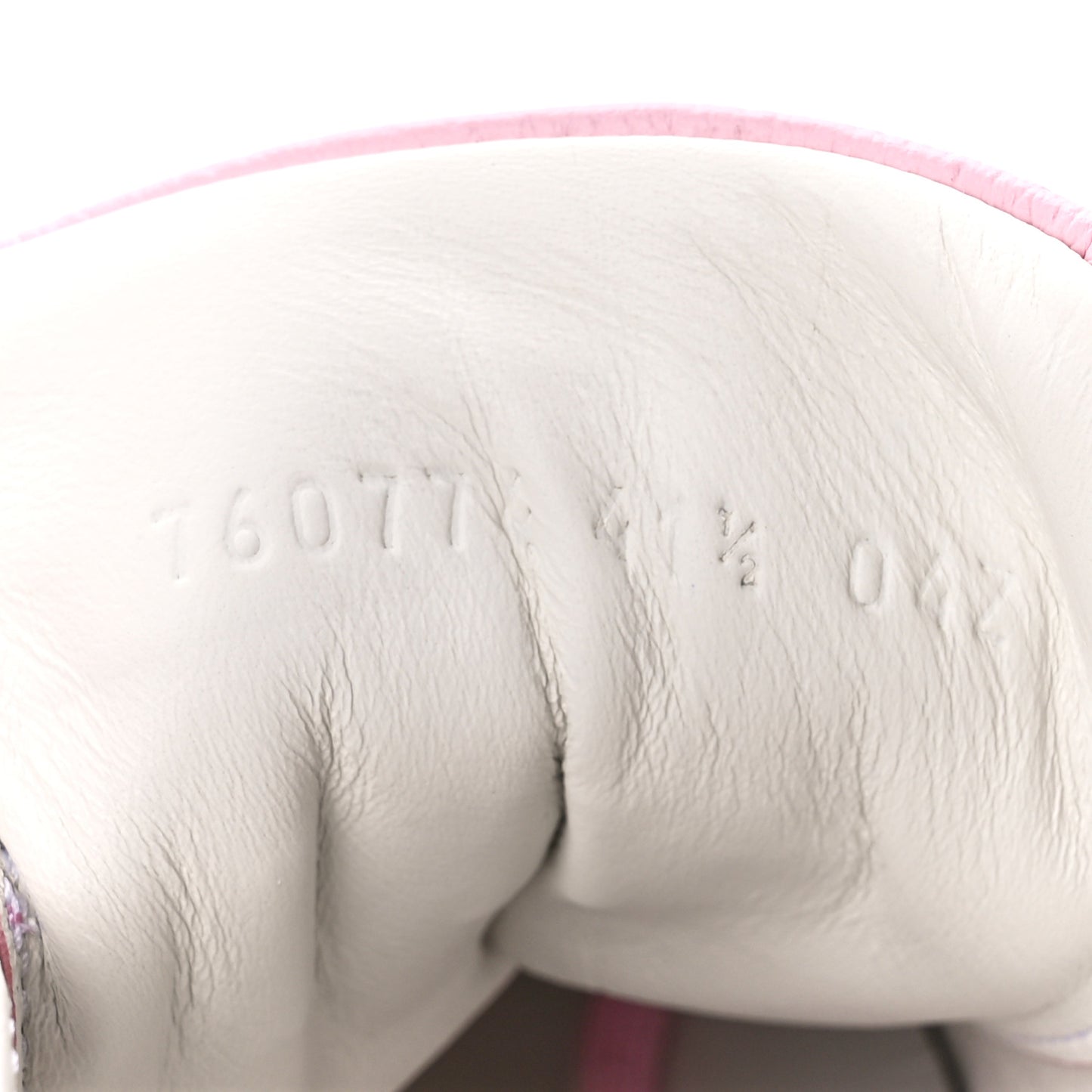 Crystal Monogram Textured Dollar Calfskin Web Womens New Ace Sneakers 41.5 Sugar Pink
