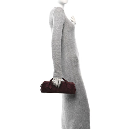 Alaia Suede Goatskin Teckel Clutch Rouge Grenat 2 of 10
